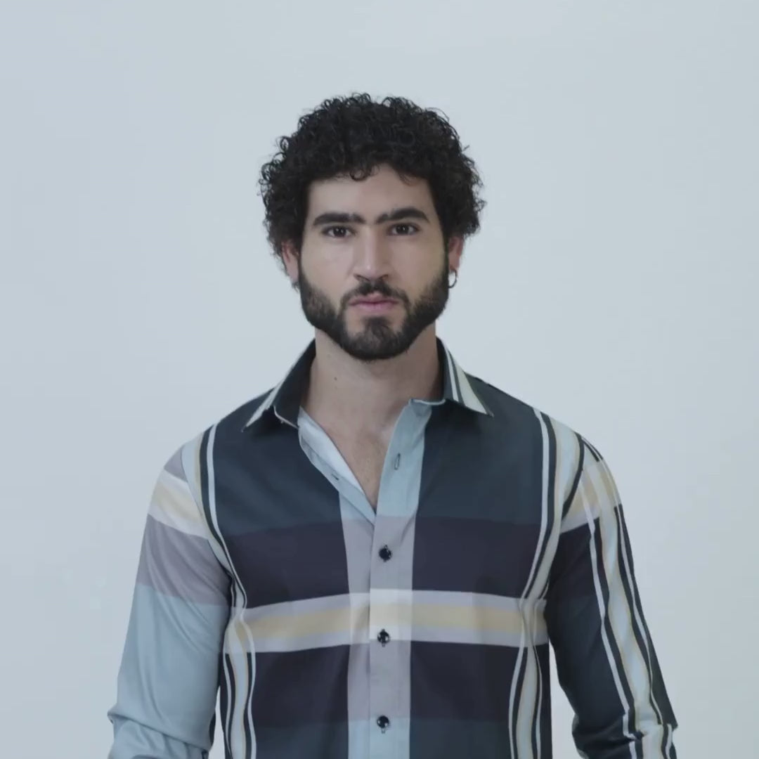 Forest Sunlight Full Sleeve Cotton Check Shirt (NEW GREEN)